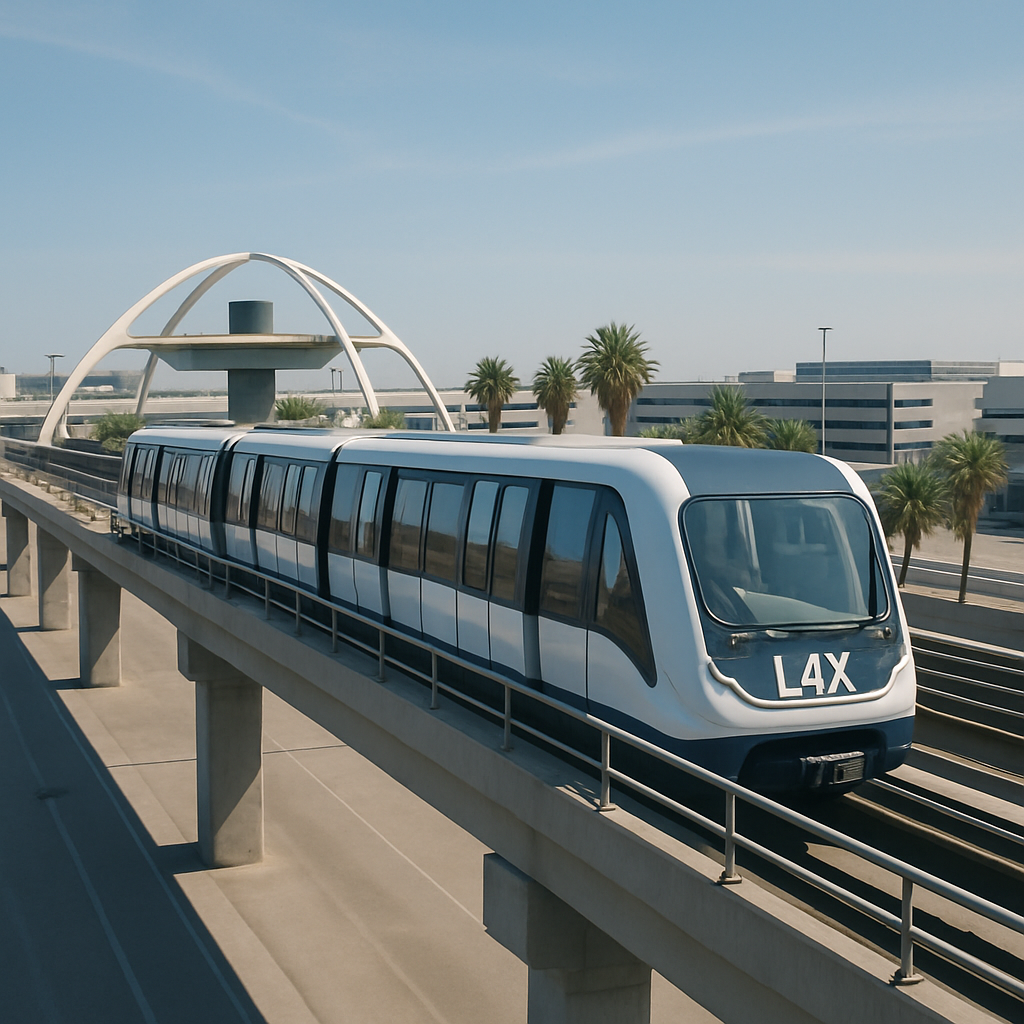 LAX People Mover train system at Los Angeles International Airport