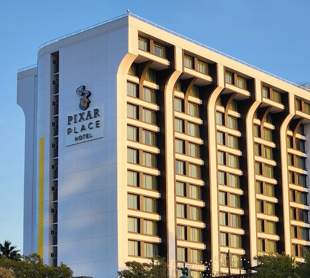 Pixar Place Hotel exterior at Disneyland Resort in Anaheim, California